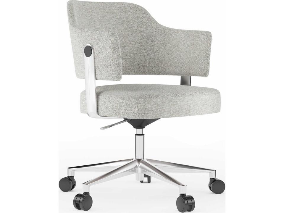 Circa Gray Upholstered Adjustable Swivel Computer Office Chair