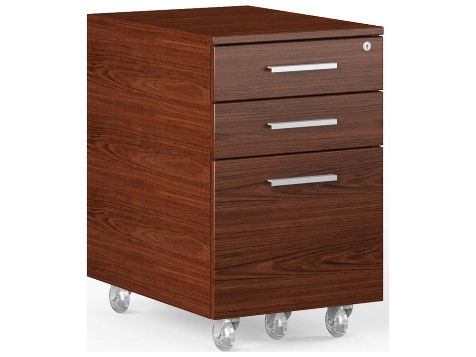 Sequel 20 Mobile File Cabinet in Chocolate Stained Walnut