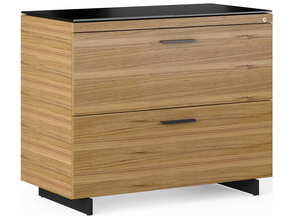 Sequel 20 6116 Lateral File Cabinet in Natural Walnut and Black