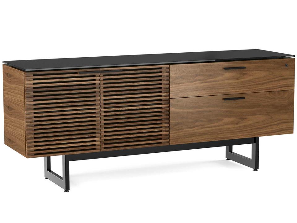Corridor 6529 Office Storage Credenza in Natural Walnut