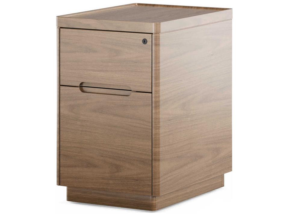 Luma 6727 Mobile File Pedestal in Natural Walnut with Locking Drawers