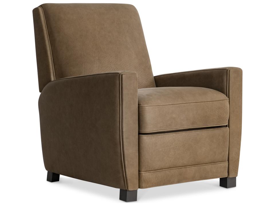 Bastille Beige tan Leather Recliner