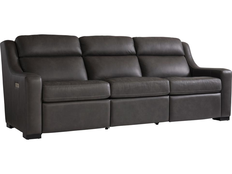 Germain 3-Seat Power Reclining Top Grain Leather Sofa with USB Ports