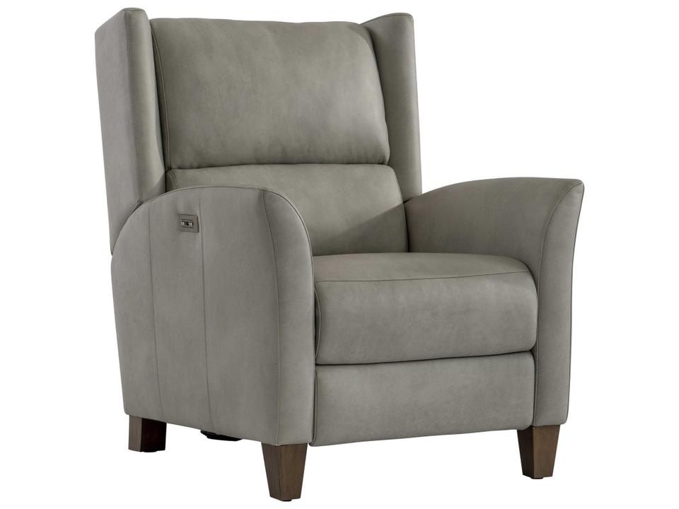 Weller Power Motion Gray Leather Recliner
