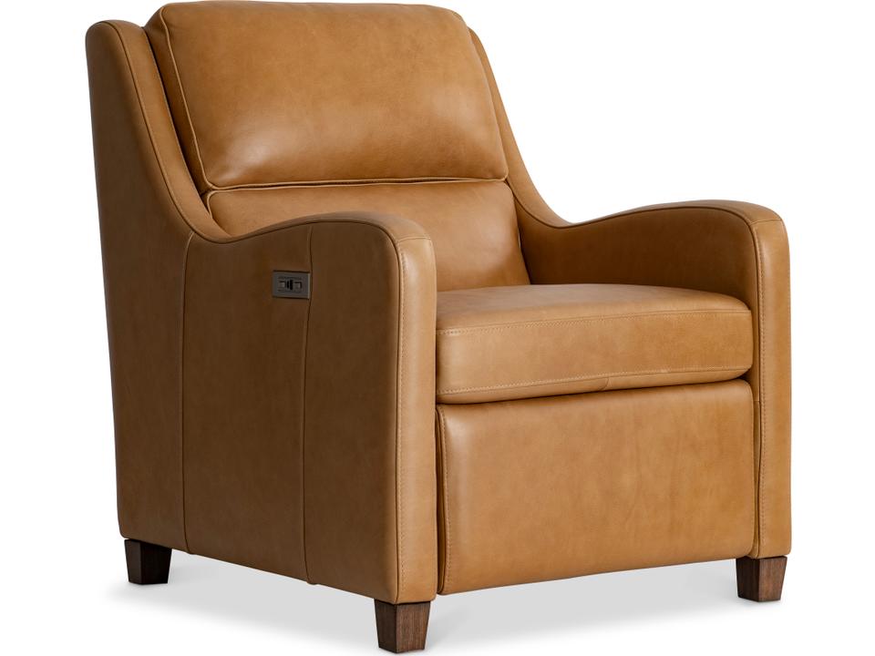 Dillon Beige Tan Leather Recliner