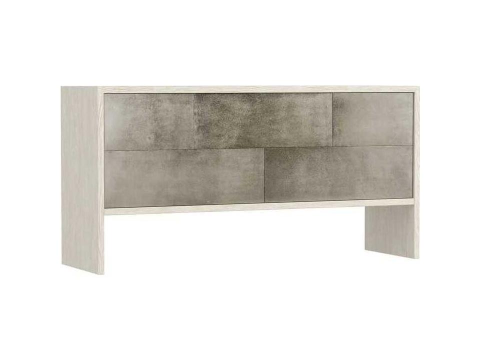 Lowe 5-Drawer Dresser in Jicama White Oak and Shiny Nickel