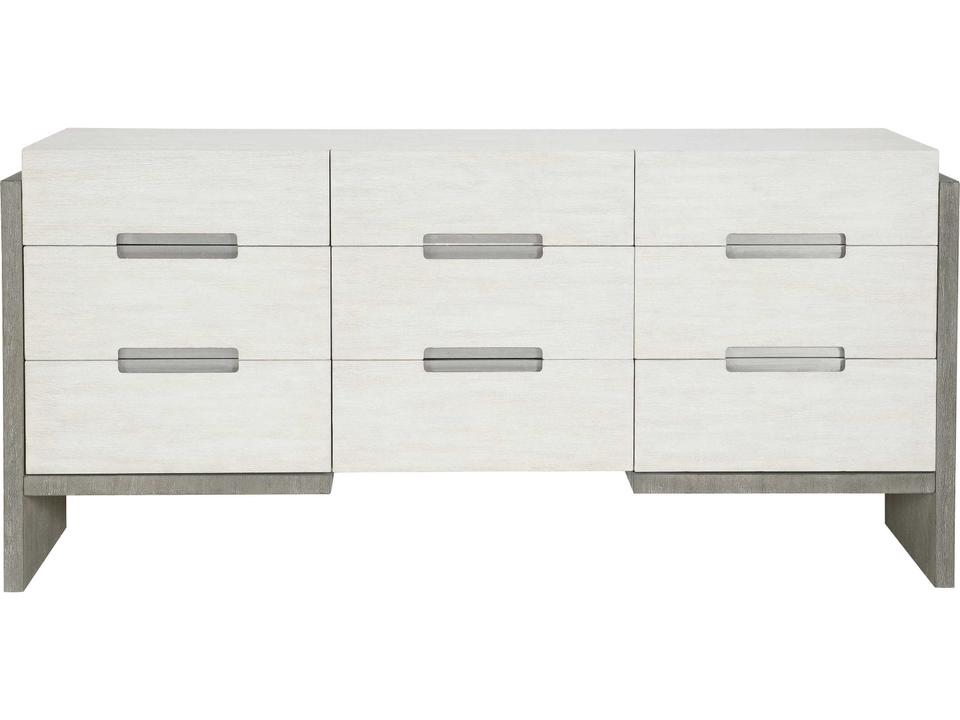Foundations 9-Drawer Dresser in Linen and Light Shale