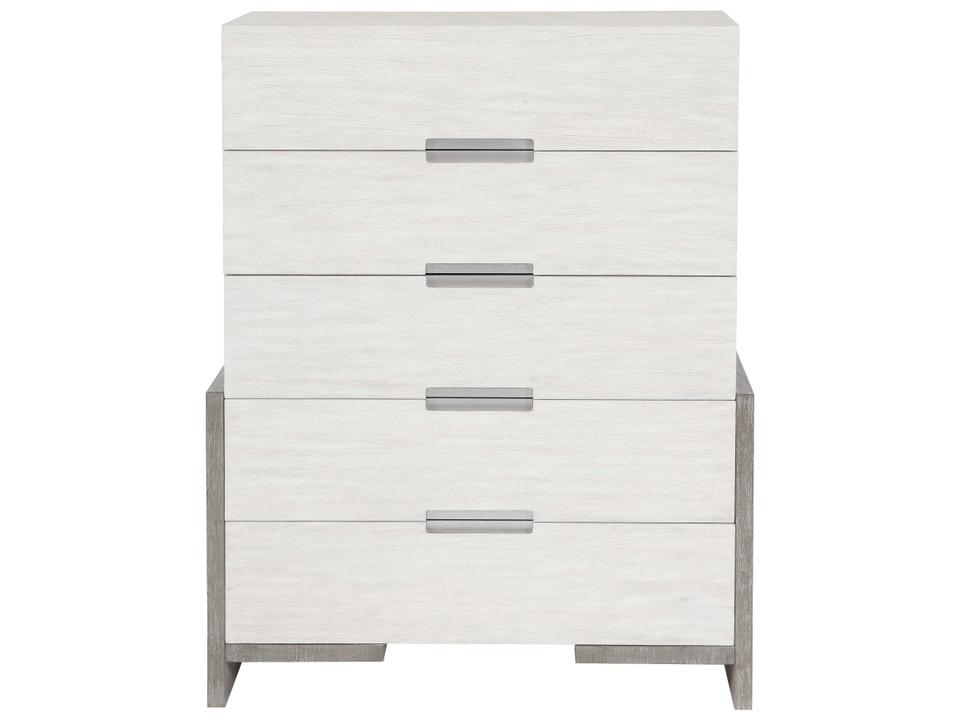 Foundations 5-Drawer Tall Drawer Chest in Light Shale and Linen Finish