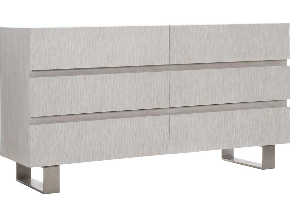 Solaria 6-Drawer Dresser in Weathered Bone