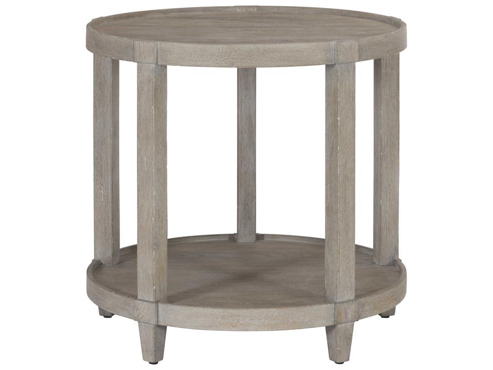 Albion Round Side Table in Pewter