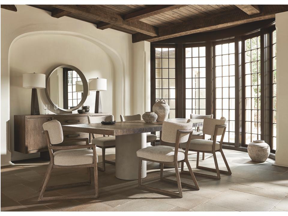 Casa Paros Upholstered Dining Side Chair with Playa Wood Finish