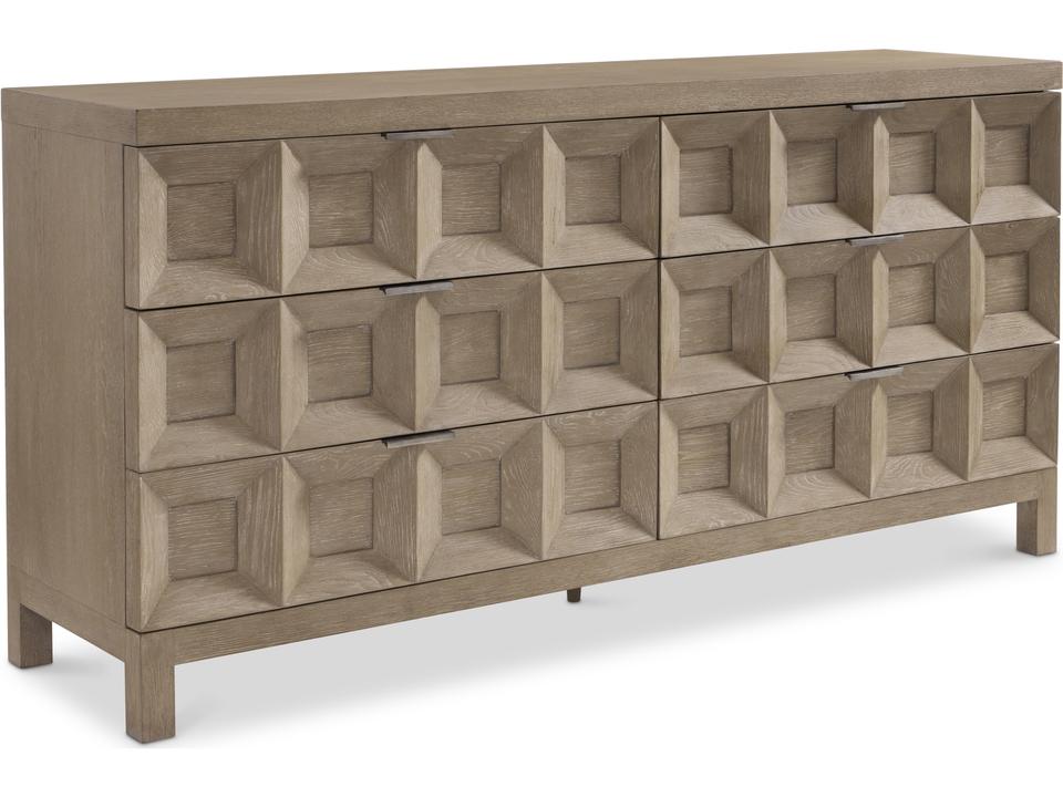 Prado 6-Drawer Dresser in Tawny Finish