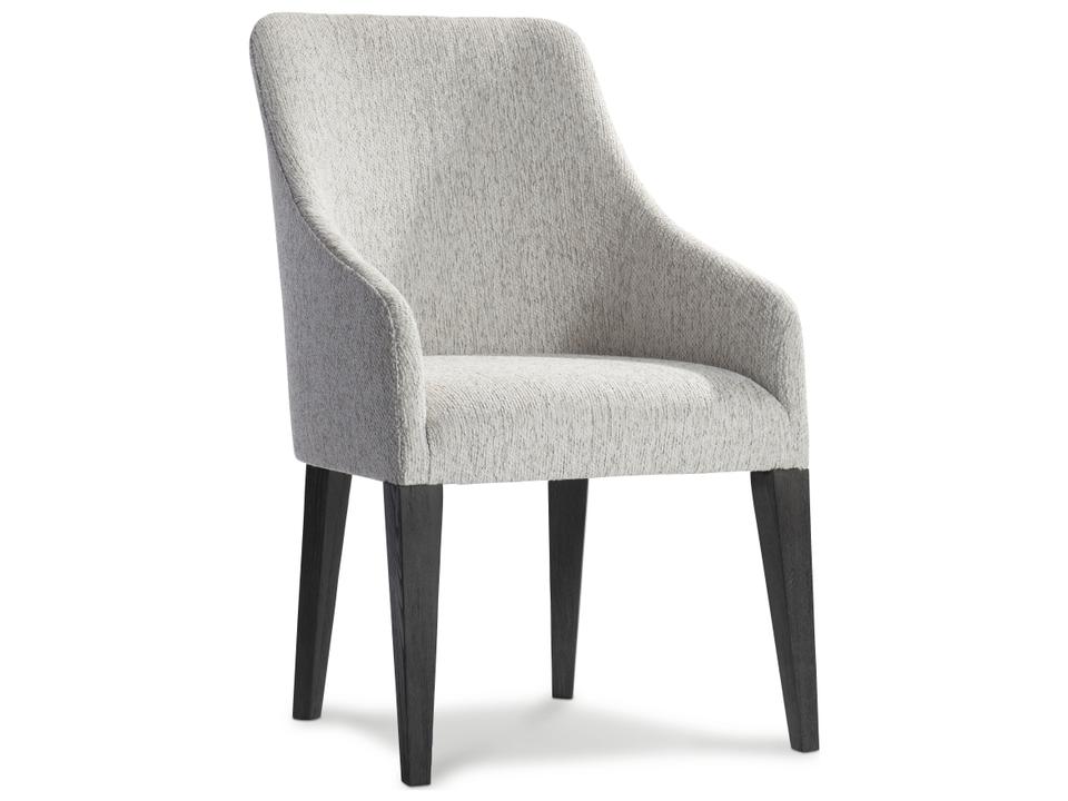 Prado Upholstered Dining Armchair with Porcini Finish Wood Legs