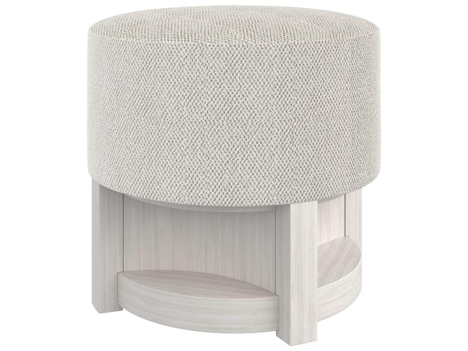 Stratum Round Upholstered Accent Bench with Mist Finish