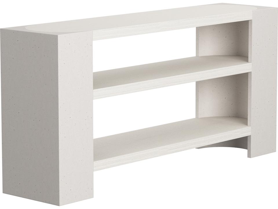 Stratum Rectangular Console Table with Mist Wood and Faux Stone