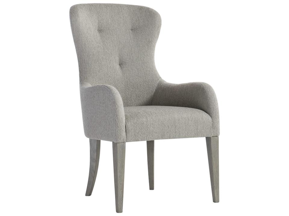 Cornelia Upholstered Dining Armchair in Nebbia Finish