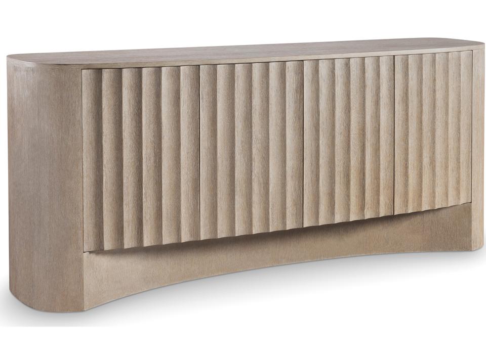 Loggia 80-Inch Wire-Brushed Oak Entertainment Credenza in Aria Finish