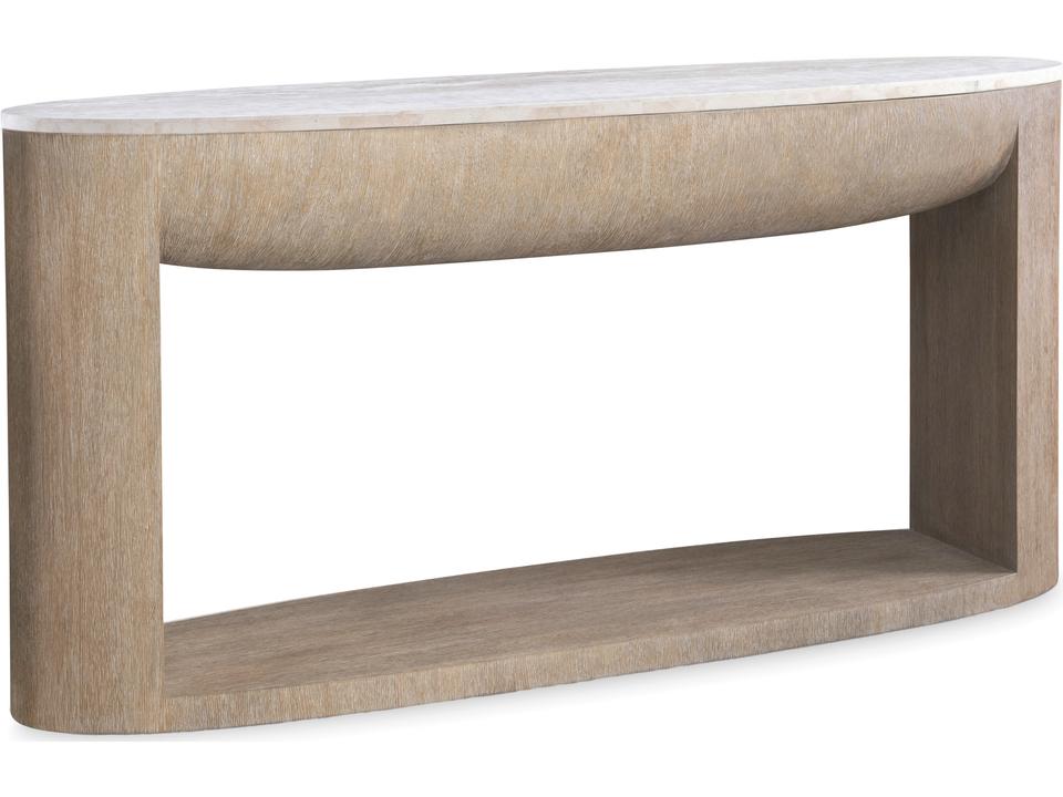 Loggia Console Table with Travertine Top in Aria Finish