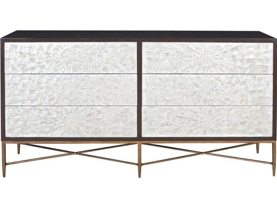 Adagio 6-Drawer Dresser in Espresso with Capiz Shell Fronts