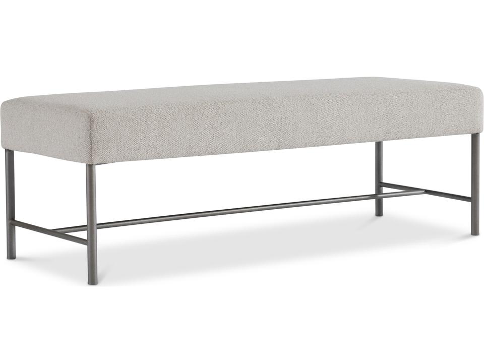 Outline Upholstered Bench in Atra Finish with Performance Fabric