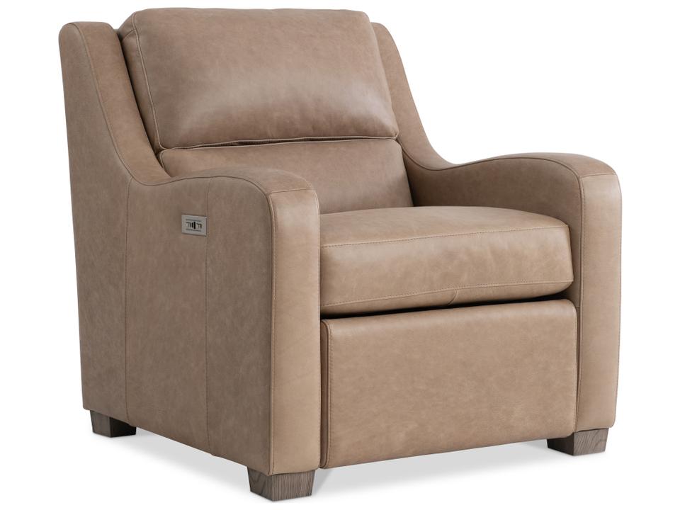 Ventura Beige Leather Recliner