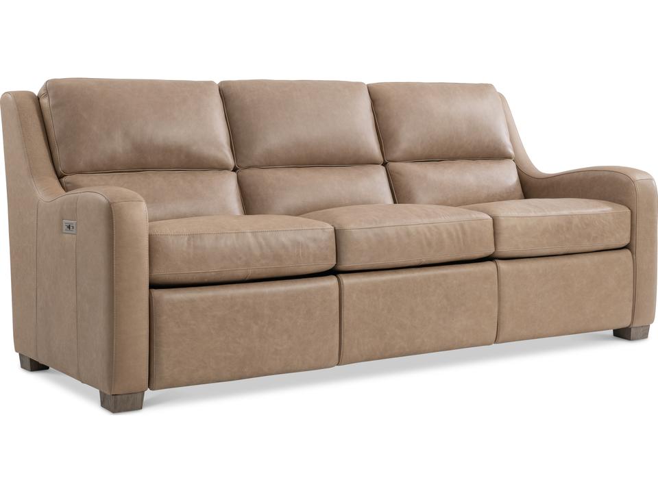 Ventura Leather Power Motion Reclining Sofa in Brown