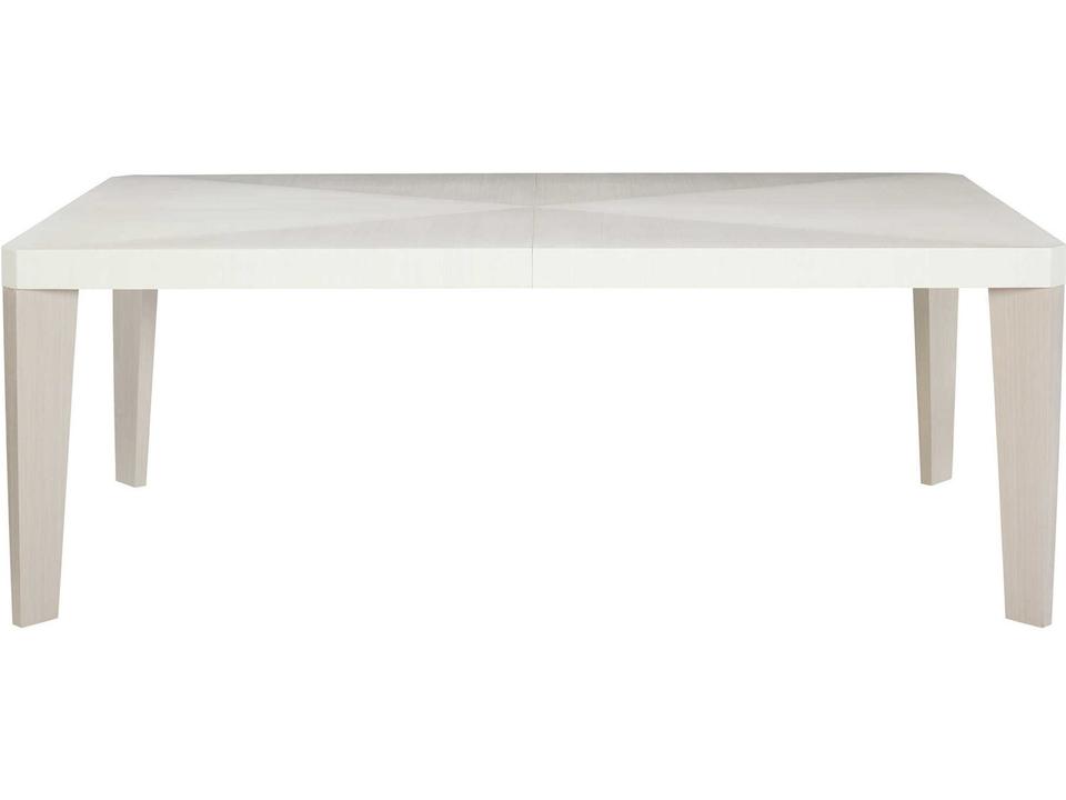 Axiom Rectangular Dining Table in Linear White and Gray
