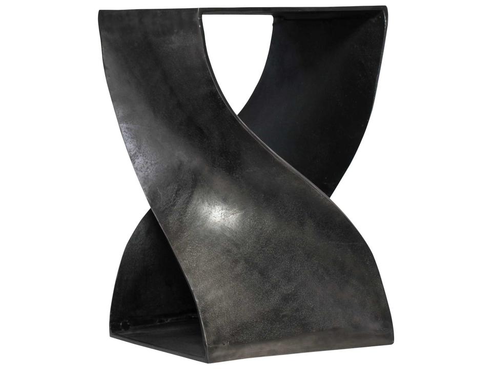 Interiors Vika Square Cast Aluminum End Table in Graphite