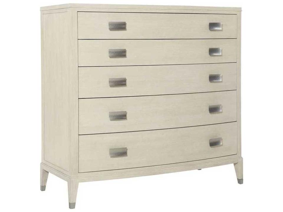 East Hampton 5-Drawer Tall Chest in Cerused Linen Finish