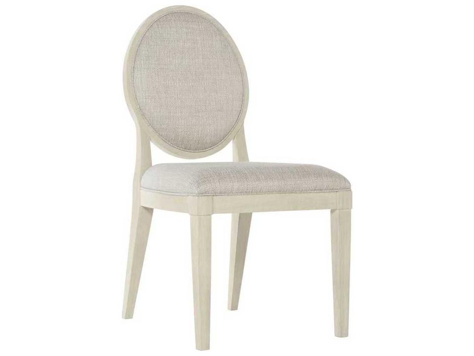 East Hampton Upholstered Dining Side Chair in Cerused Linen