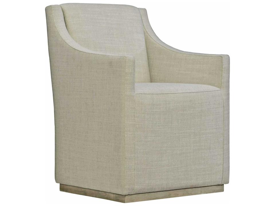 Highland Park Casey Upholstered Dining Armchair in Morel Finish