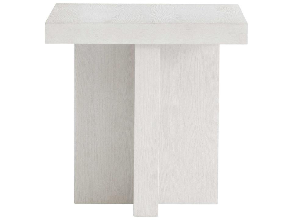 Blythe Square Side Table in Sandblasted White Finish