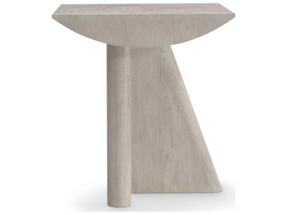 Norden Wirebrushed Oak End Table with Geometric Top in Larza Finish