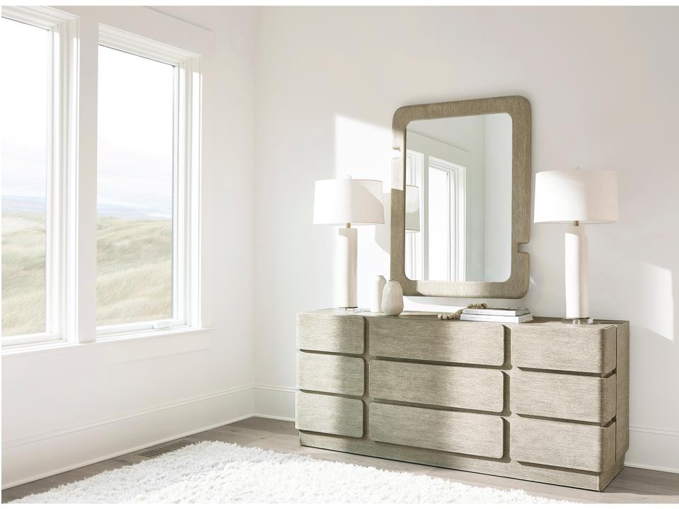 Arcadia Beige Oak Wood Dresser