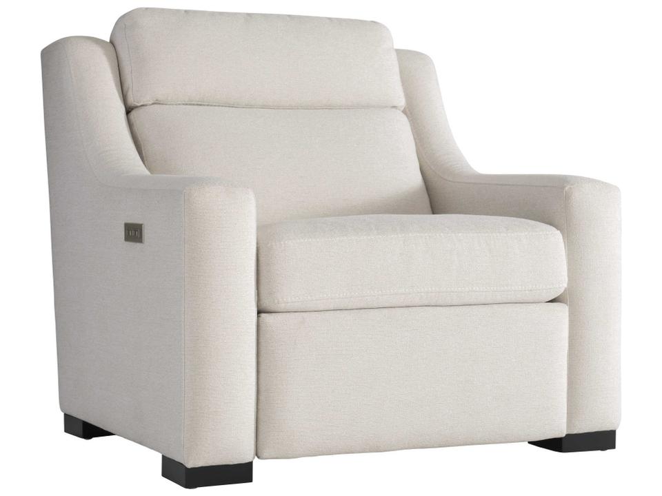 Germain Power Motion White Upholstered Recliner