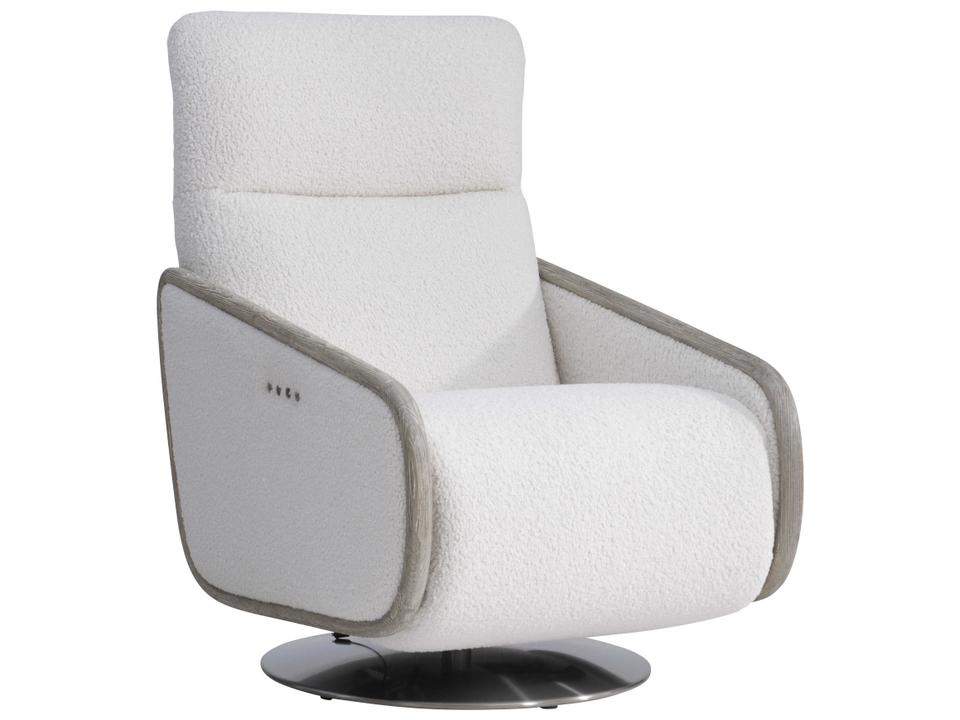 Living White Upholstered Recliner