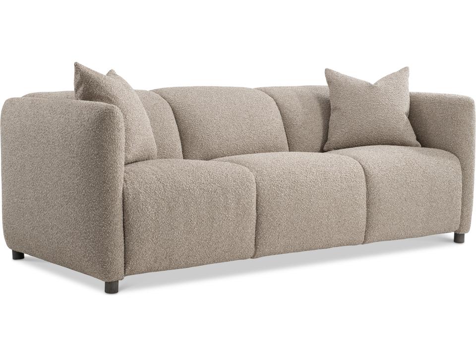 Luc 3-Seat Power Reclining Fabric Sofa in Brown Boucle