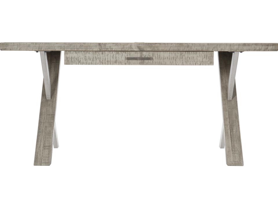 Highland Park Polk Rectangle Desk in Morel and Glazed Silver