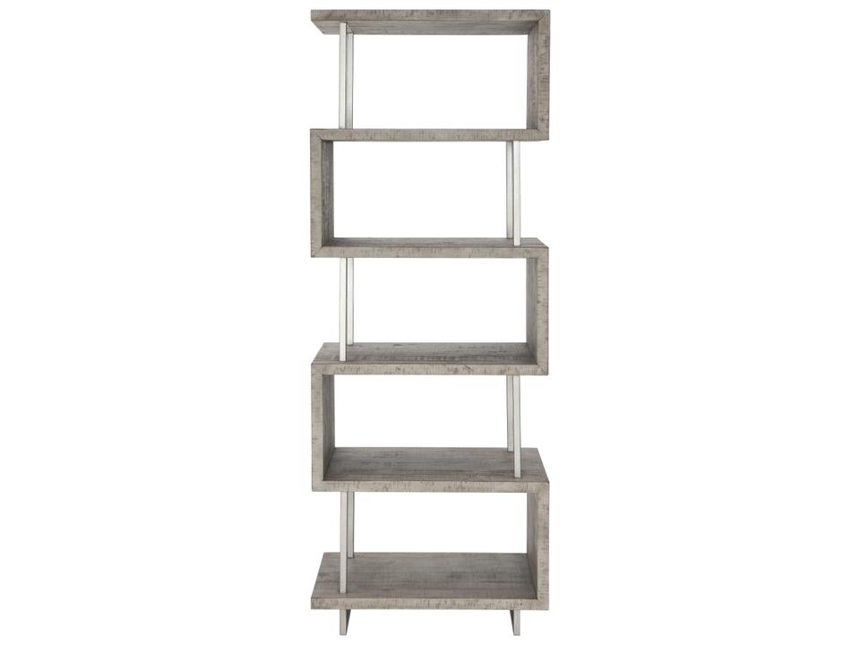 Polk Five Shelf Etagere in Morel and Glazed Silver