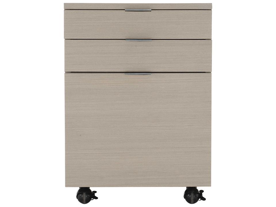 Axiom 3-Drawer File Cabinet in Linear Grey and Brushed Silver