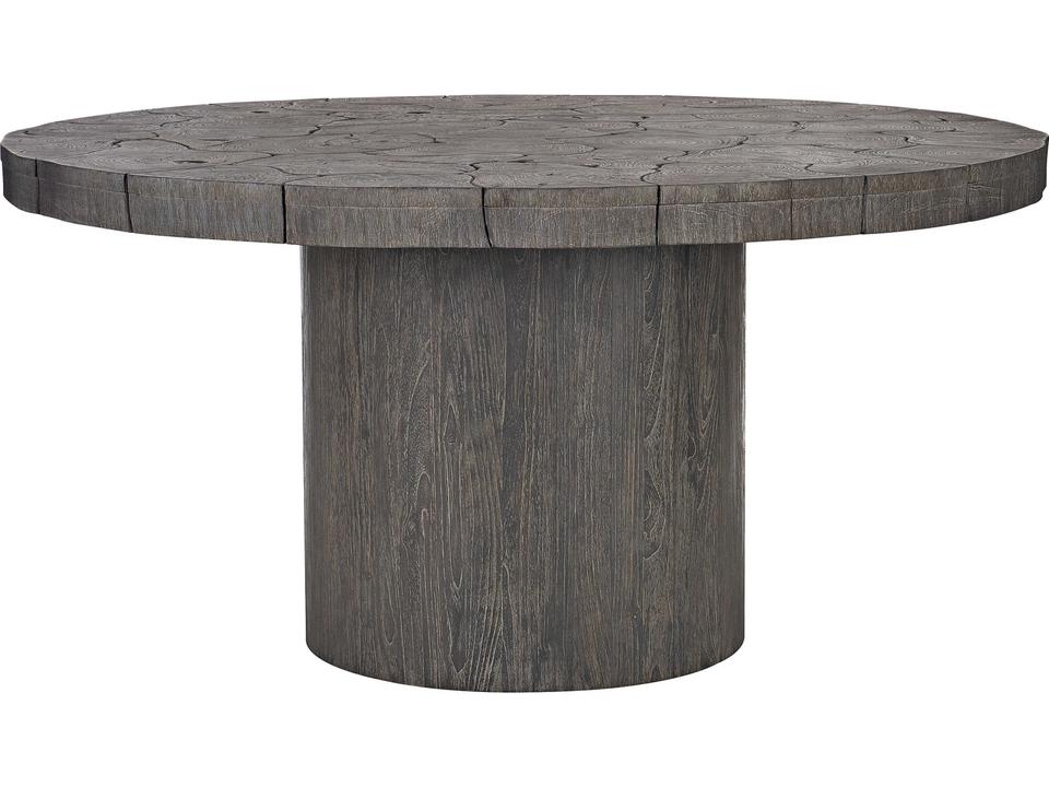 Madura 60-Inch Round Outdoor Dining Table Smoked Truffle