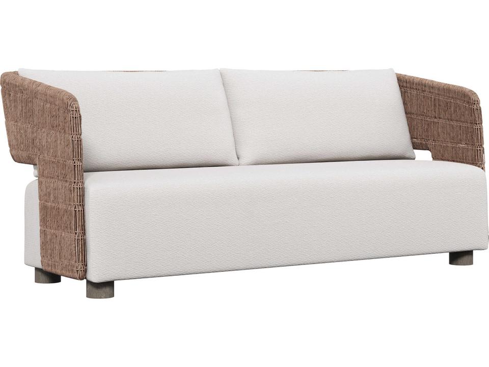 Maldives White/Cream   Cast Aluminum Cushion Sofa