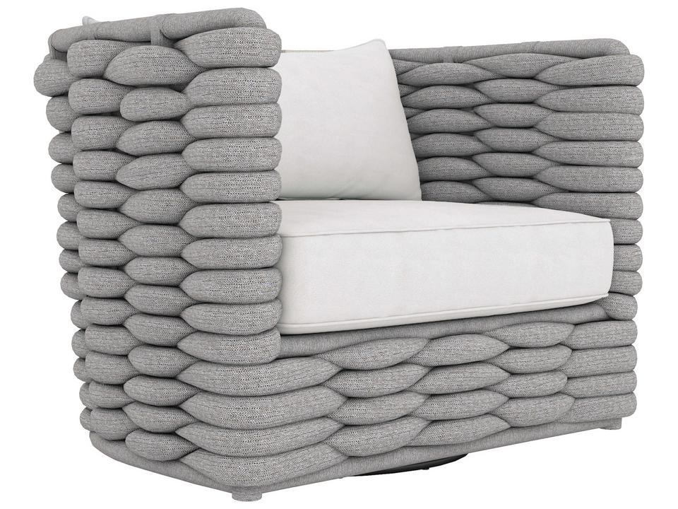 Wailea Outdoor Swivel Chair Nordic Gray Sock Weave