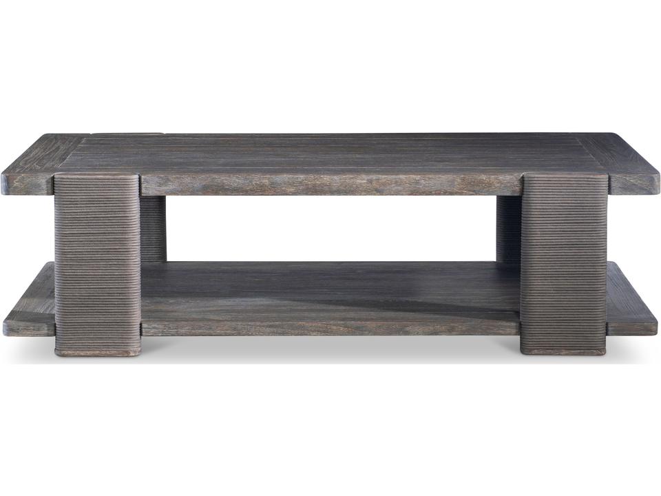 Andros Outdoor Rectangular Coffee Table in Smoked Truffle Teak