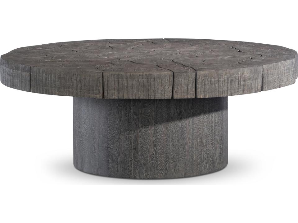 Kaya Round Outdoor Coffee Table in Smoked Truffle Teak