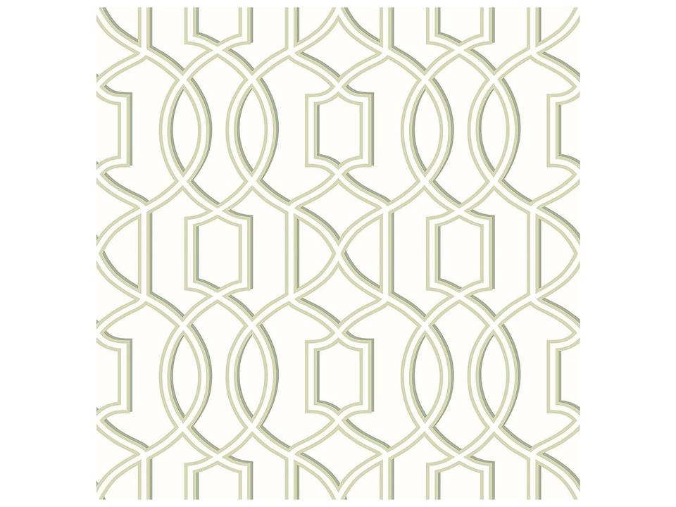 A-street Prints Quantum Green Trellis Wallpaper