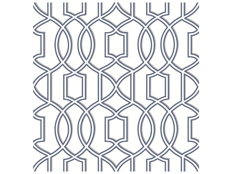 A-street Prints Quantum Blue Trellis Wallpaper
