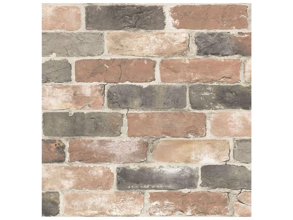 A-street Prints Reclaimed Bricks Dusty Red Rustic Wallpaper