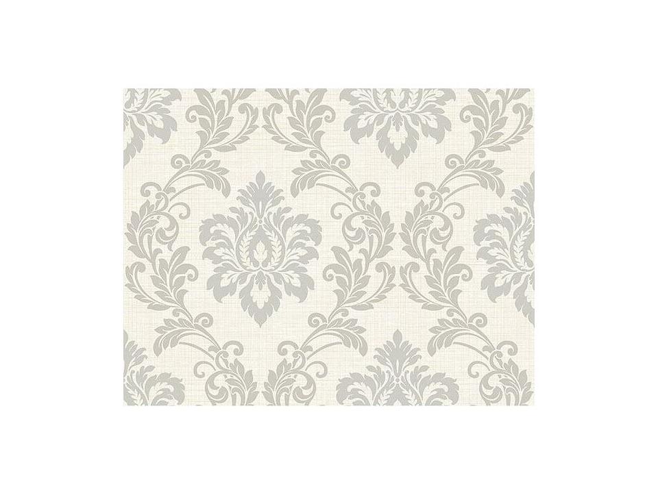 Kenneth James Adela Ivory Twill Damask Wallpaper