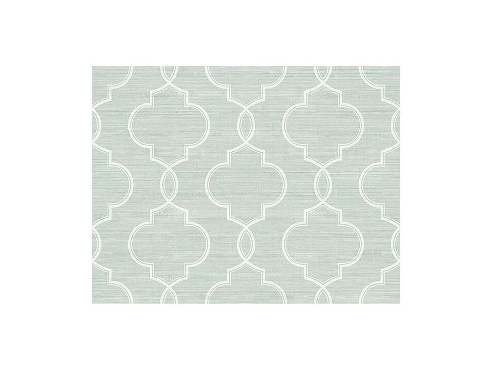 Kenneth James Malo Aqua Sisal Ogee Wallpaper